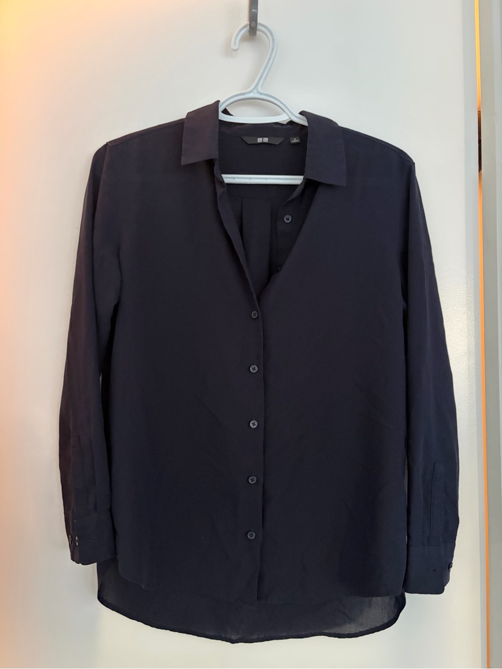 Uniqlo Navy Button-Up Shirt